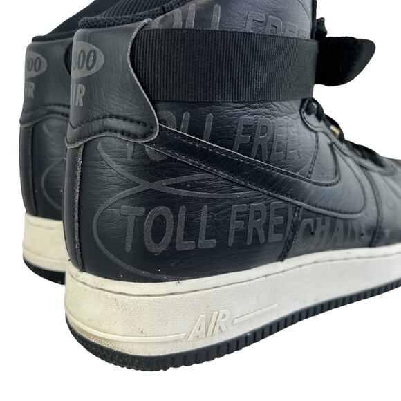 Nike Mens Air Force 1 High '07 PRM Toll Free Pack Shoes Spell Out Size 11.5 - Picture 8 of 12